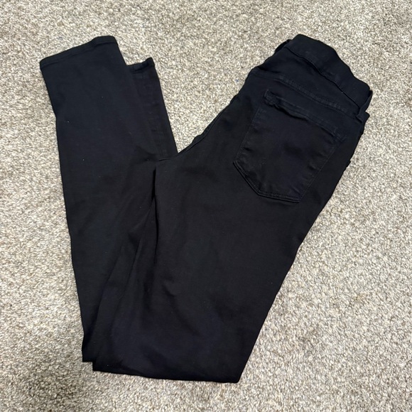 Frame Le Skinny de Jeanne Black Mid Rise Straight Ankle Jeans Skinny Size 29 - Picture 9 of 9